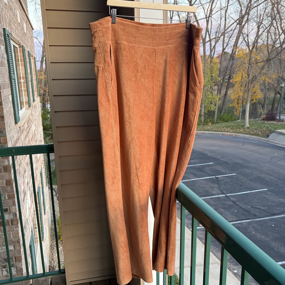 🆕 Calvin Klein Velour Wide Leg Lounge Pants Camel Soft Stretch Size 2XL, 3XL - Picture 4 of 16